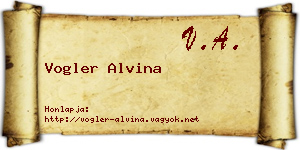 Vogler Alvina névjegykártya